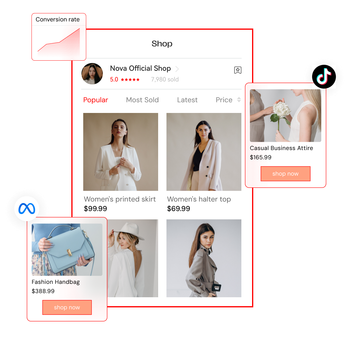 Social Media - Sell on multiple social channels seamlessly