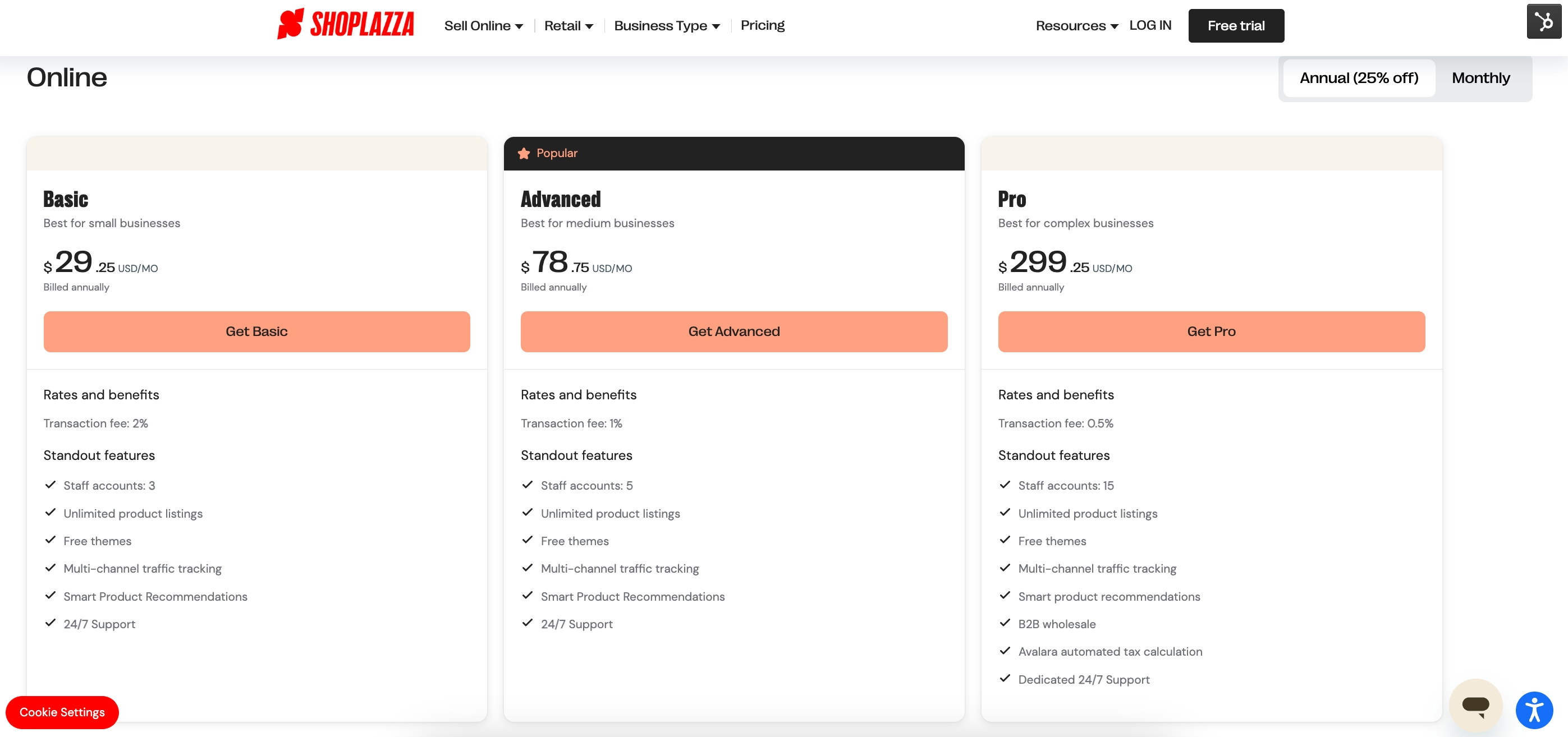 shoplazza-pricing